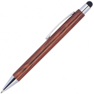 Logo trade promotional giveaways picture of: Wooden ballpen BILZEN