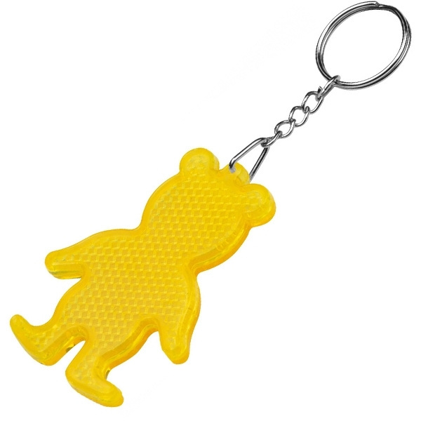 Logo trade promotional items image of: Reflective keyring BEAR