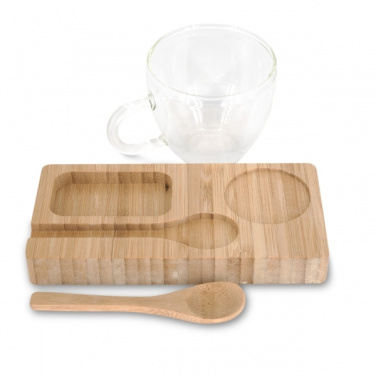 Logo trade promotional item photo of: Tray with cup and spoon FORMOSA 150 ml