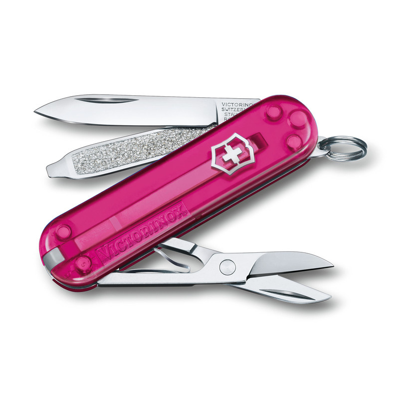 Logo trade advertising products image of: Pocket knife Classic SD transparent Victorinox