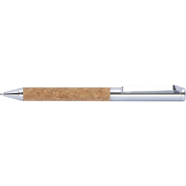 Logotrade promotional gift picture of: Twist-ballpen metal and cork LILLEHAMMER