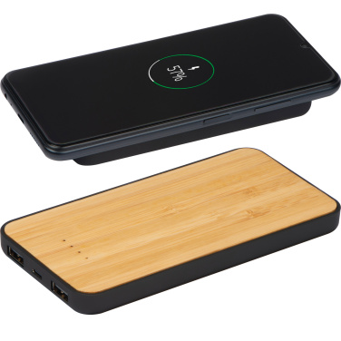 Logo trade promotional item photo of: Wireless charger and powerbank 8000 mAh MILAN