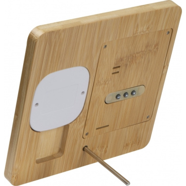 Logo trade promotional gifts picture of: Bamboo weather station GRANADA