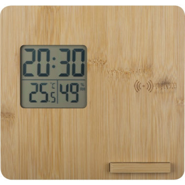 Logo trade promotional products picture of: Bamboo weather station GRANADA