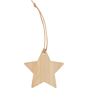 Logo trade promotional product photo of: Bamboo star pendant FOGGIA