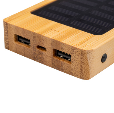 Logo trade promotional merchandise image of: Bamboo power bank BAKERSFIELD