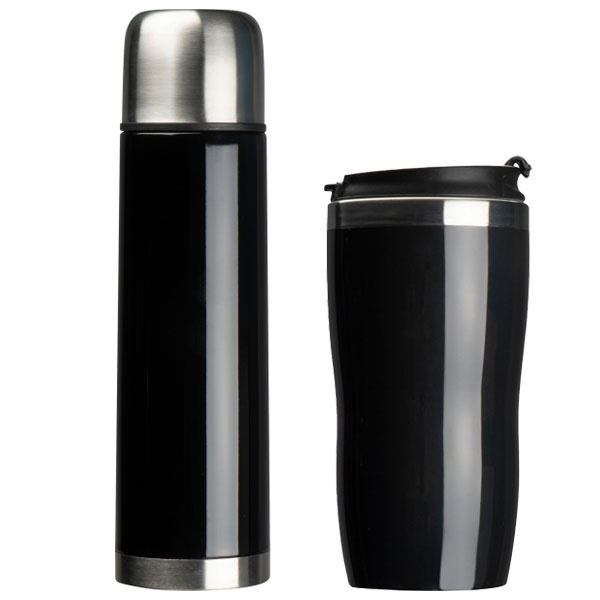 Logotrade promotional giveaways photo of: Set of vacuum flask and drinking cup SPLIT 450 ml