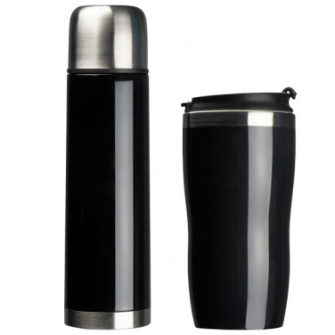 Logo trade promotional merchandise image of: Set of vacuum flask and drinking cup SPLIT 450 ml