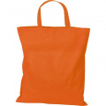 Cotton bag with short handles BREGENZ, orange