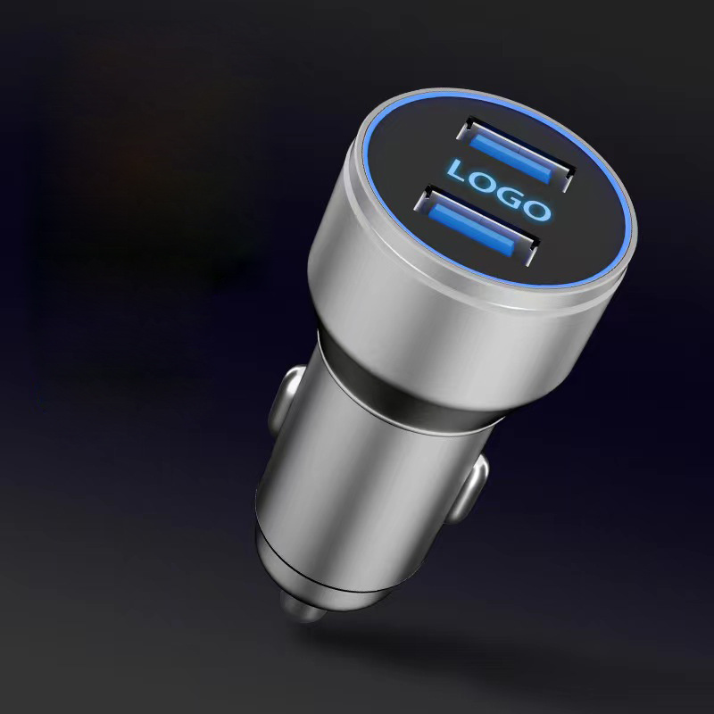 Logo trade promotional items picture of: Car charger with enlighted logo for engraving