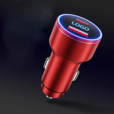 Logotrade promotional merchandise image of: Car charger with enlighted logo for engraving