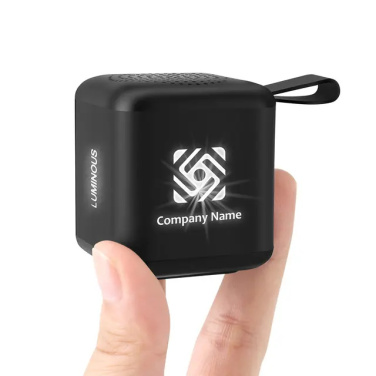 Logotrade promotional product image of: Mini speaker with enlighted logo for engraving