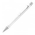 Metal semi gel ballpoint Pen ALMEIRA, white