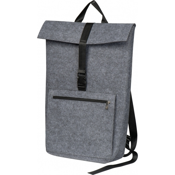 Logo trade advertising product photo of: RPET Felt Backpack BIRMINGHAM