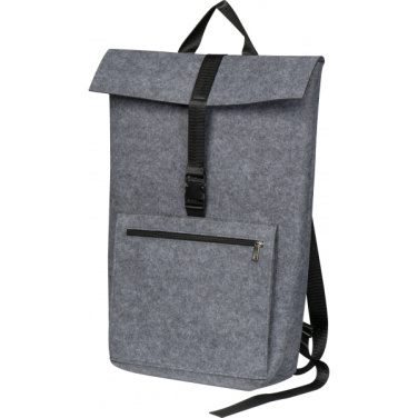 Logo trade promotional items image of: RPET Felt Backpack BIRMINGHAM