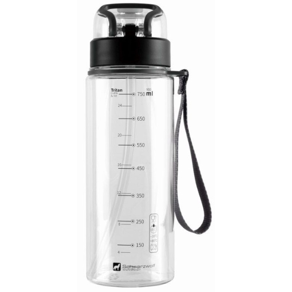 Logotrade promotional merchandise photo of: Drinking bottle SEYHAN 900 ml Schwarzwolf