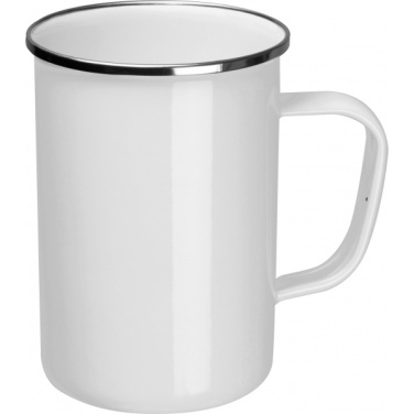 Logo trade promotional merchandise photo of: Enamel cup Adelaine