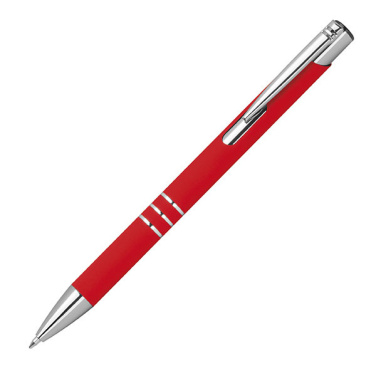 Logo trade promotional item photo of: Semi gel pen soft touch DUNMORE