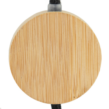 Logo trade promotional merchandise photo of: 4in1 long wooden cable with elighted logo for engraving