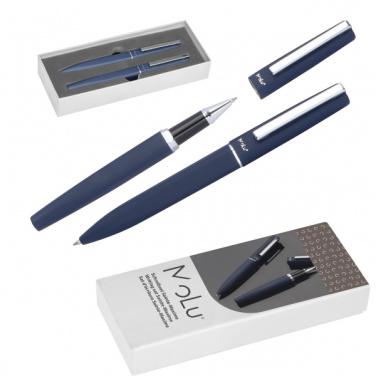 Logotrade promotional merchandise picture of: Writing set soft touch SAINTE MAXIME MoLu