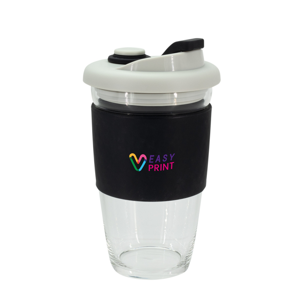 Logotrade promotional item image of: Glass coffee cup 424 ml