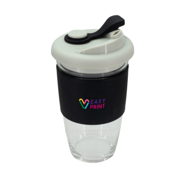 Logo trade promotional merchandise picture of: Glass coffee cup 424 ml