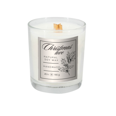 Logotrade promotional product picture of: Soy candle 190g Christmas love