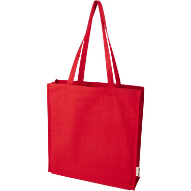 Logo trade promotional gifts image of: Florida 270 g/m² GRS recycled gusset tote bag 14L