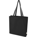 Florida 270 g/m² GRS recycled gusset tote bag 14L, Solid black