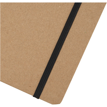 Logo trade promotional items image of: Holm A5 stone paper hard cover notebook with lined pages