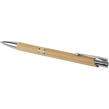 Logo trade promotional gift photo of: Wicker bamboo ballpoint pen