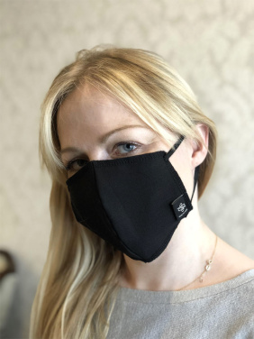 Logotrade promotional gifts photo of: BLACK-BLACK cotton face mask 140116500