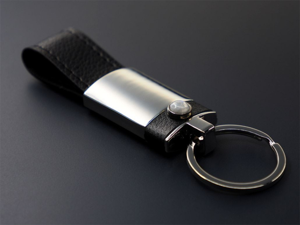 Logo trade promotional product photo of: Moonstone Keyring 1295095