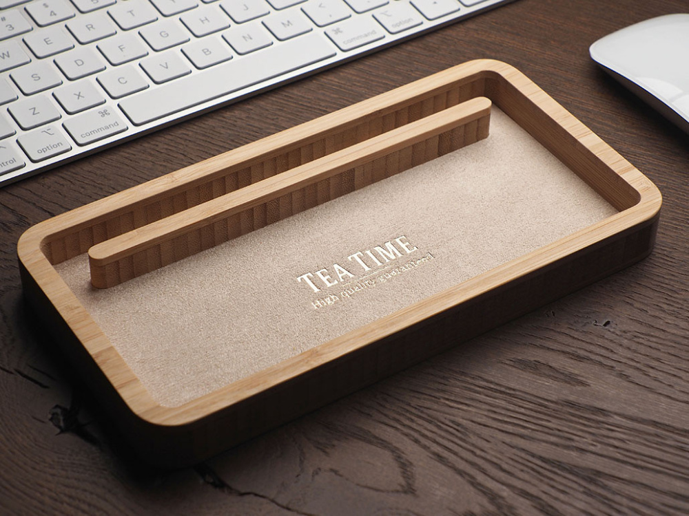 Logo trade promotional merchandise picture of: Wooden desk organiser 1850292