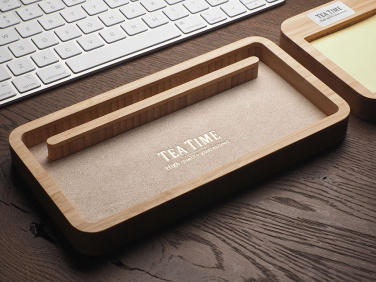 Logo trade corporate gifts image of: Wooden desk organiser 1850292