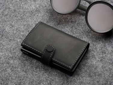 Logo trade promotional giveaways picture of: RFID wallet - Hunter Leather 2109284