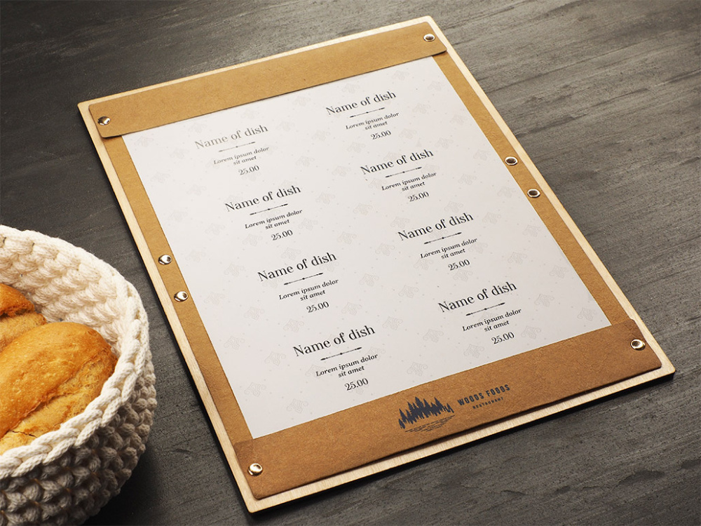 Logo trade advertising products image of: Menu pad 1668121