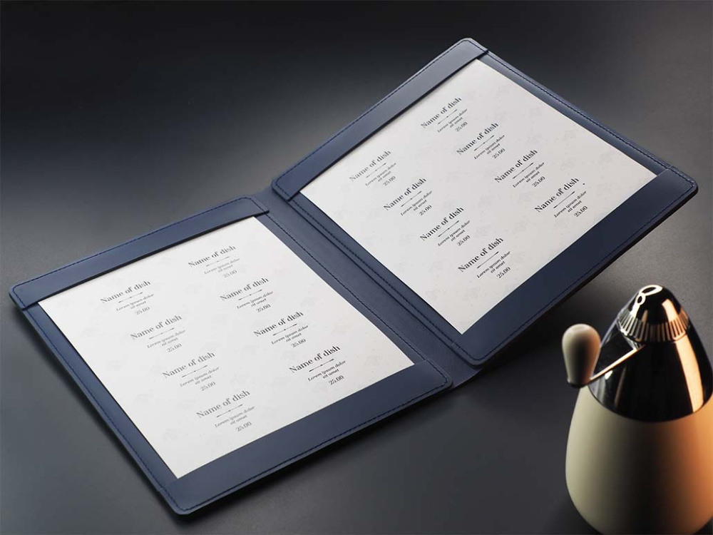 Logo trade promotional items image of: Menu cover Fine Dining 1061243