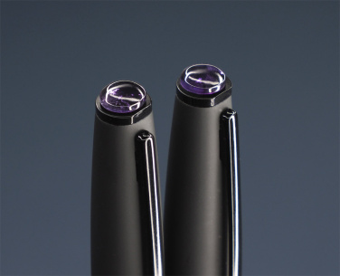 Logo trade promotional merchandise image of: Amethyst Pen set  1288036