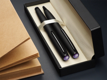 Logo trade corporate gifts picture of: Amethyst Pen set  1288036