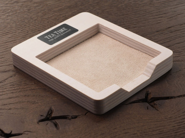 Logo trade promotional merchandise image of: Wooden memo card box 1832121