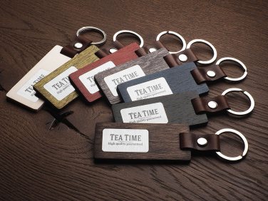 Logo trade promotional items picture of: Wooden keyring 1853121