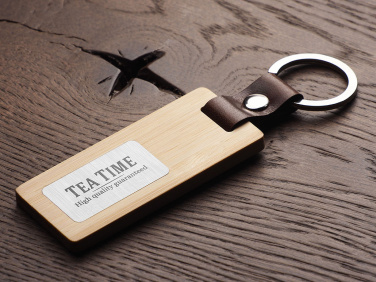 Logo trade promotional item photo of: Wooden keyring 1853292