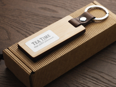 Logo trade promotional giveaways picture of: Wooden keyring 1853292