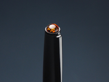 Logo trade advertising products picture of: Ball pen with AMBER stone 2070036