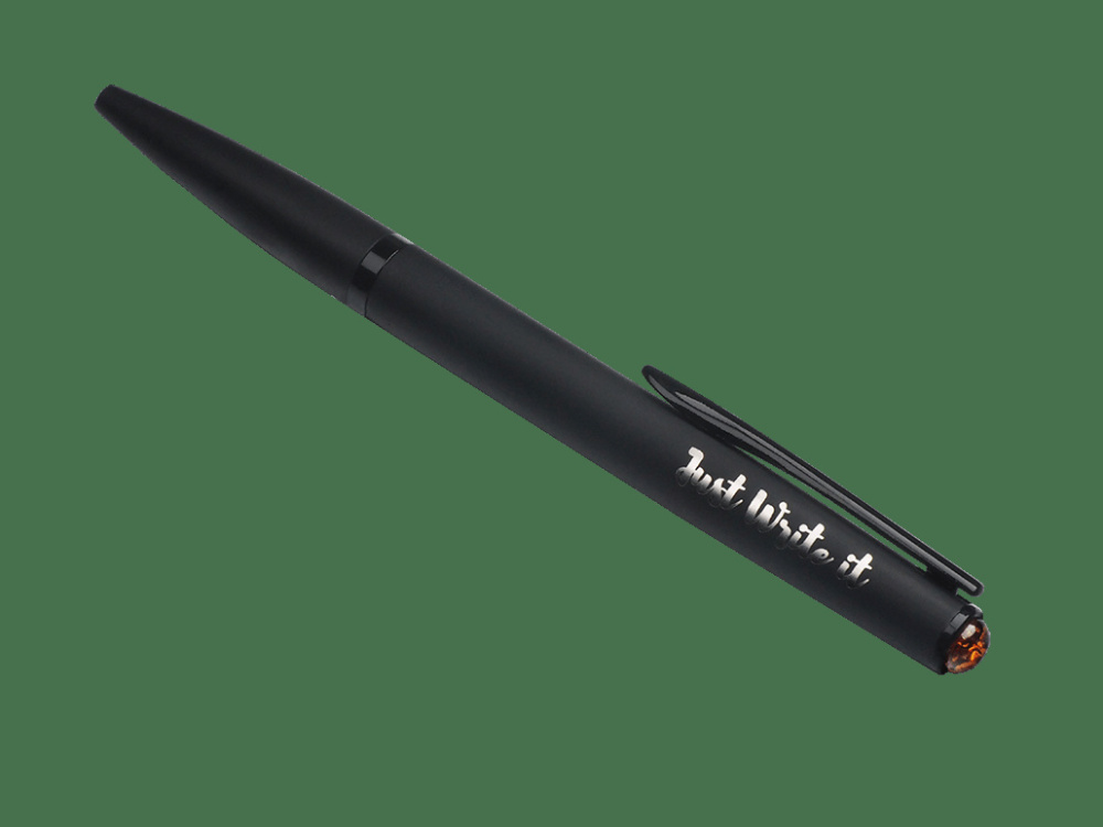 Logo trade promotional gifts picture of: Ball pen with AMBER stone 2070036