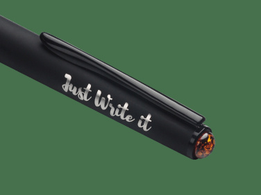 Logo trade promotional gift photo of: Ball pen with AMBER stone 2070036