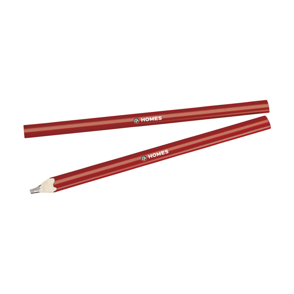 Logo trade promotional giveaway photo of: Carpenter wooden pencil