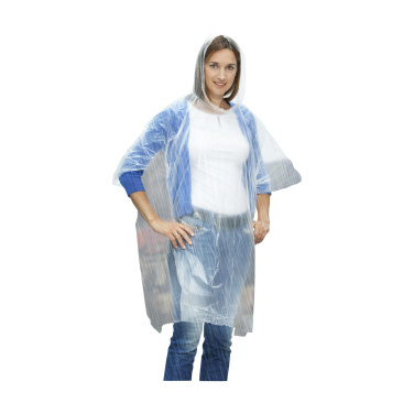 Logo trade promotional giveaways image of: Clear poncho/raincoat