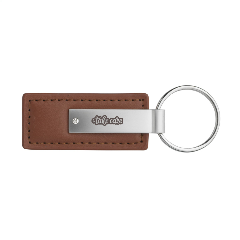 Logo trade promotional giveaway photo of: LeatherKey keyring